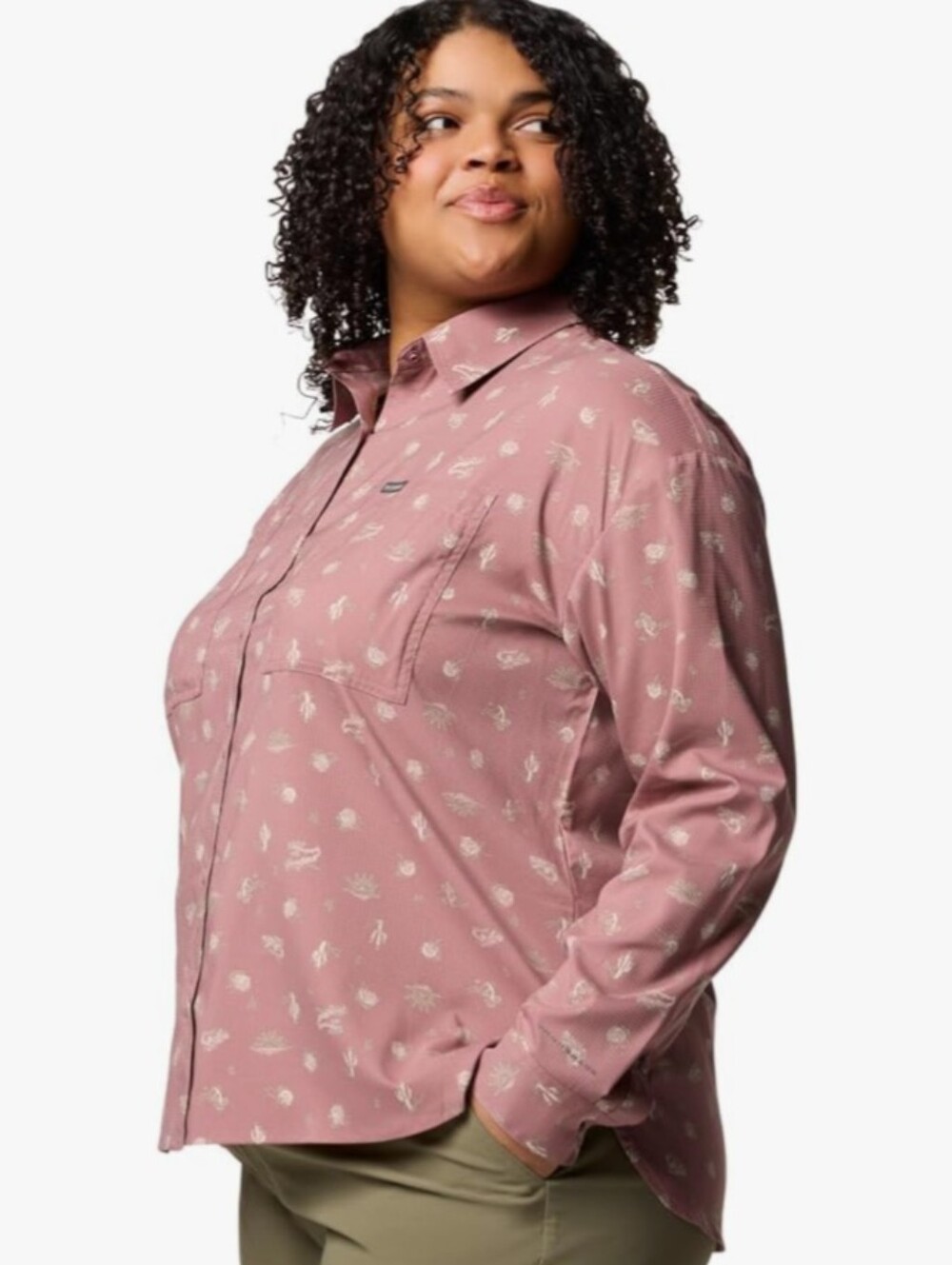 Women's Silver Ridge™ Utility Patterned Long Sleeve Shirt Plus Size 2X New!